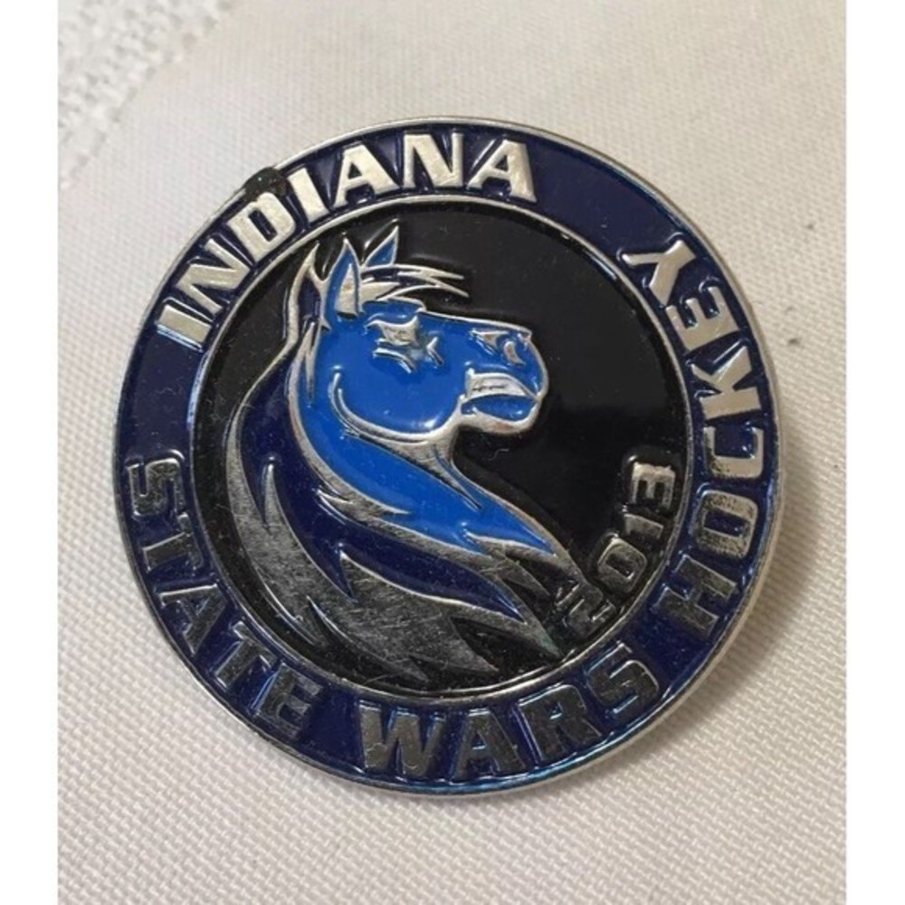 2013 Indiana State Wars Inline Hockey Trading‎ Pin 1 1/2" collectible pin